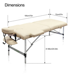 2-Section 5" Aluminum Super Stable Portable Massage Table - MTA122 - Greenlife Treatment-Portable Massage Table