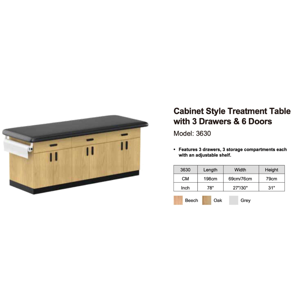 Clinic-3 Series Cabinet Style Treatment Tables