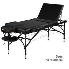 3-Section 5" Aluminum Super Stable Portable Massage Table - MTA132 - Greenlife Treatment-Portable Massage Table