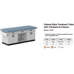 Clinic-3 Series Cabinet Style Treatment Tables