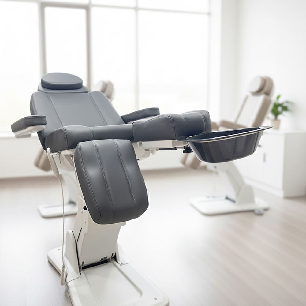 4 Motors Podiatry Chair With Split Legs And Waste Tray C513 - Greenlife - Podiatry Chair