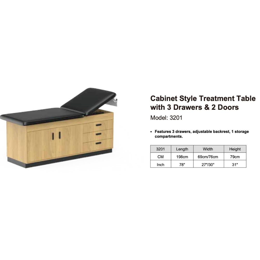 Clinic-3 Series Cabinet Style Treatment Tables