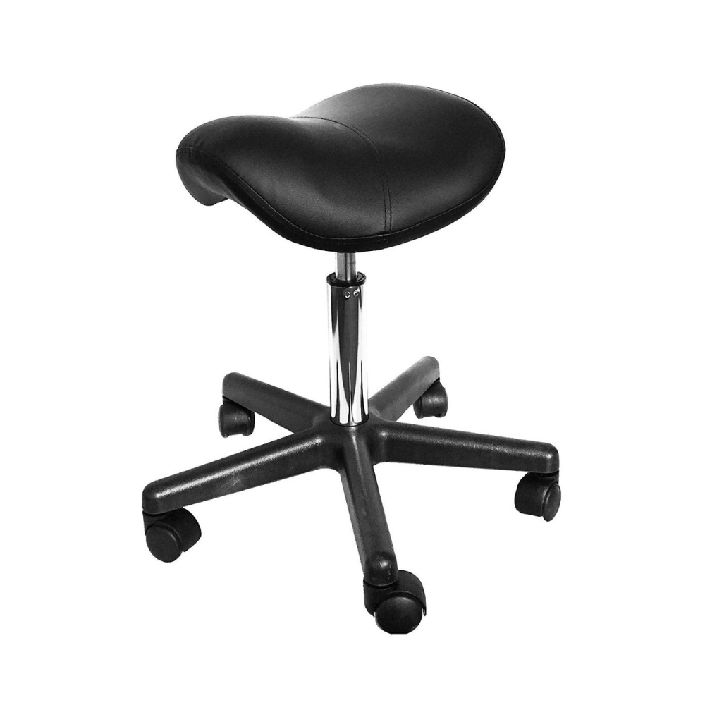 Saddle type height adjustable stool