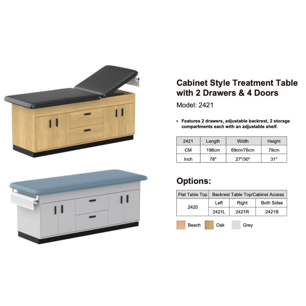 Clinic-3 Series Cabinet Style Treatment Tables