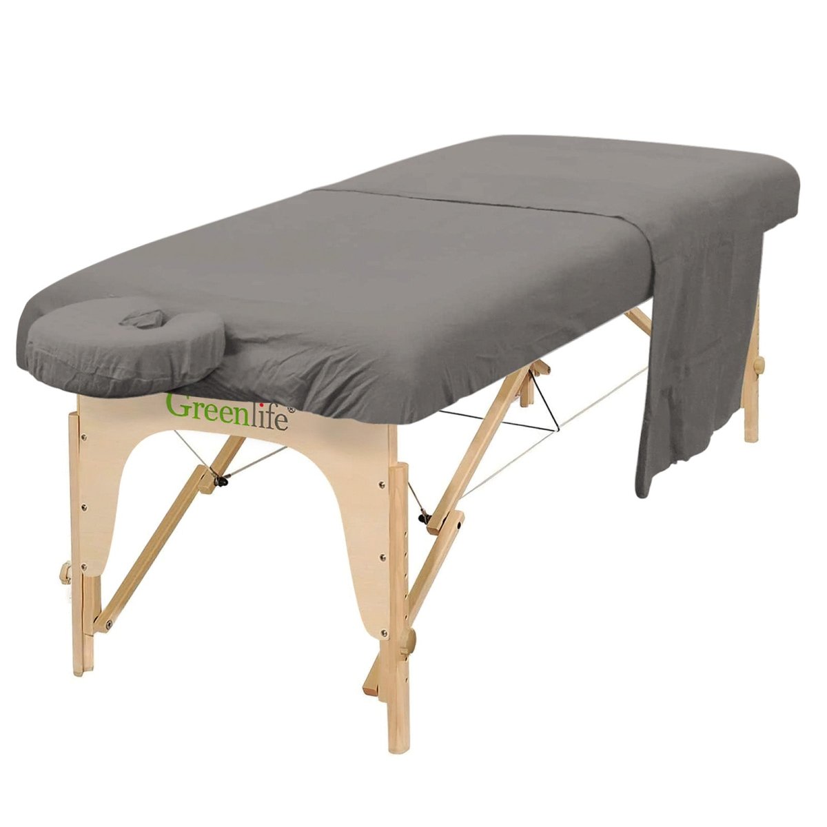 Flannel 3 Pieces Massage Table Sheet Set - Greenlife Treatment-Massage Table Sheet