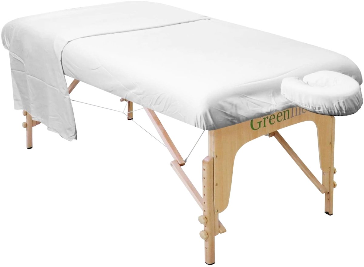 Microfiber 3 Pieces Massage Table Sheet Set - Greenlife Treatment-Massage Table Sheet