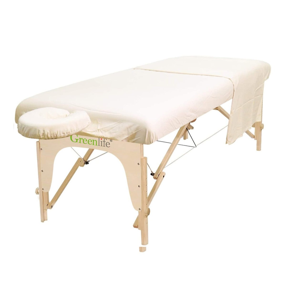 Poly-Cotton 3 Pieces Massage Table Sheet Set - Greenlife Treatment-Massage Table Sheet