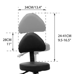 Premium Hydraulic Adjustable Height Rolling Stool - RSWB601/2 - Greenlife Treatment-Rolling Stool