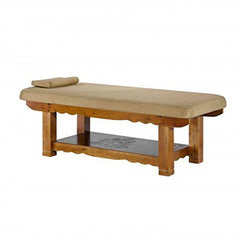 Super Stable Wooden one Piece Stationary Linen Massage SPA Table - ST281 - Greenlife Treatment-Stationary Massage Table