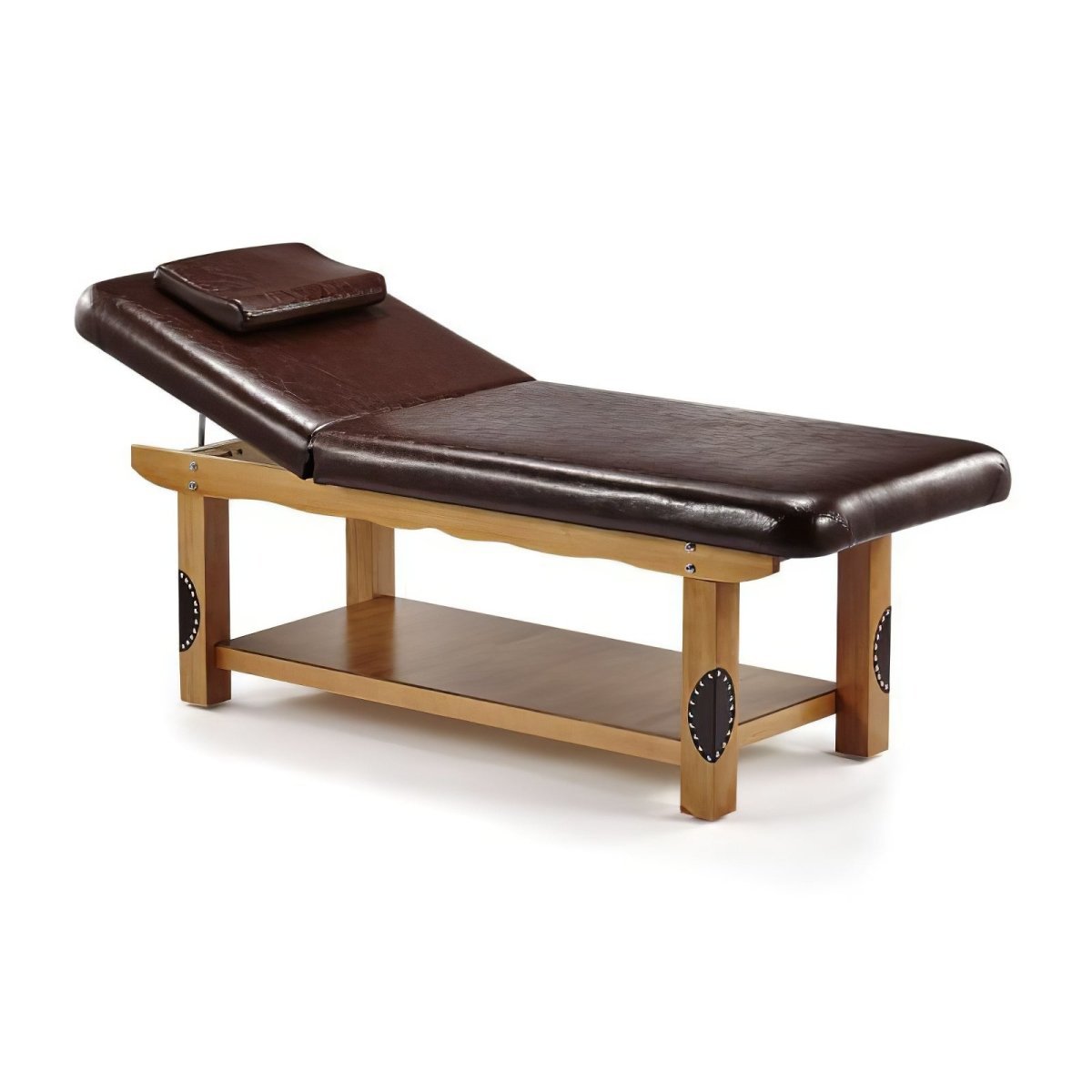 Wooden Reclined Stationary Massage SPA Table - Greenlife Treatment-Stationary Massage Table