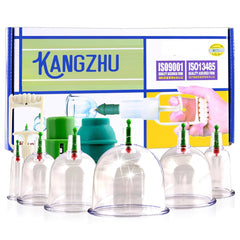 Kang Zhu Vacuum Suction Cupping Therapy Kit - 6 Cups - Greenlife Treatment-Massage Accessories
