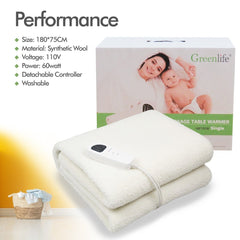 Massage Table Warmer – Five Heat Settings - Greenlife Treatment-Warmer Pad